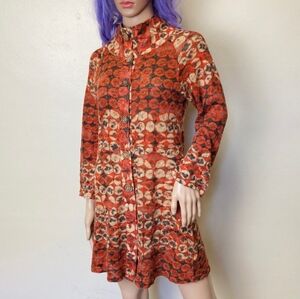 Vintage Tracy Porter Burnt Orange Knit Tapestry Jacket VTG